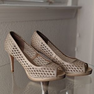 Glitter Open-toe heels